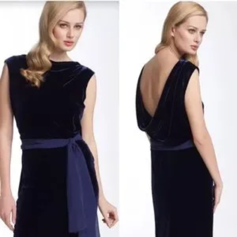 BCBGMaxAzria Velvet Backless Dress